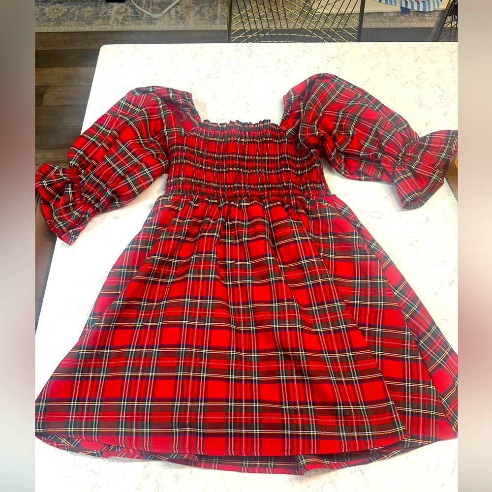 Holiday Plaid Red Dress